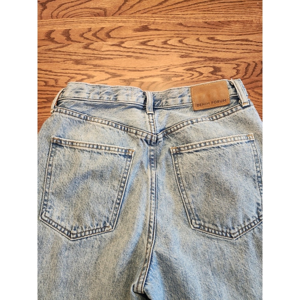 Denim Forum Joni High‎ Rise Loose Jeans Womens 27 Button Fly Aritzia Organic - Picture 4 of 11